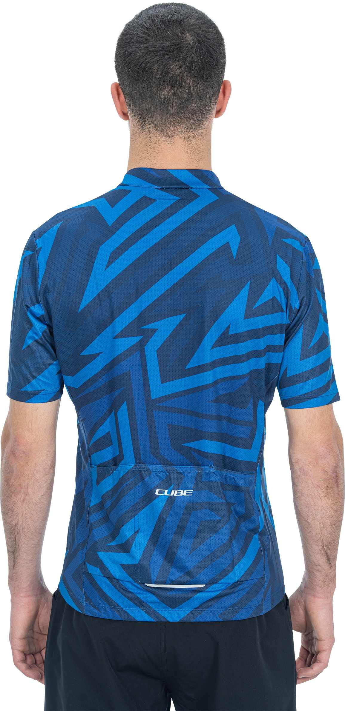 CUBE Atx Jersey Full Zip Cmpt S/S Blue - Image 2