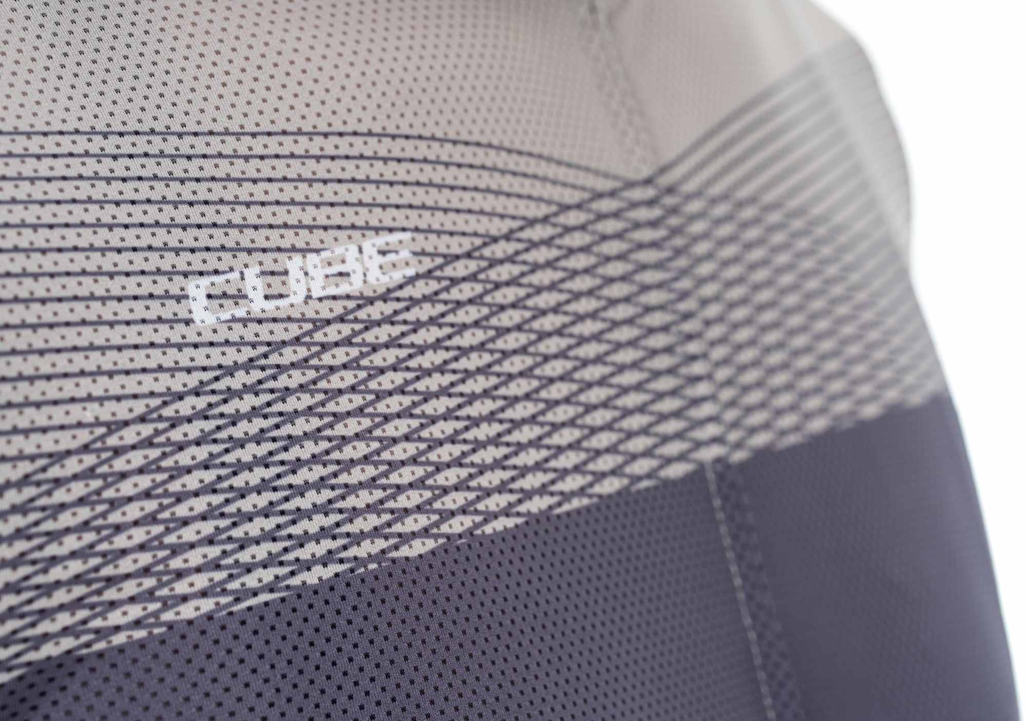 CUBE Atx Jersey Full Zip S/S Beige/Grey - Image 3