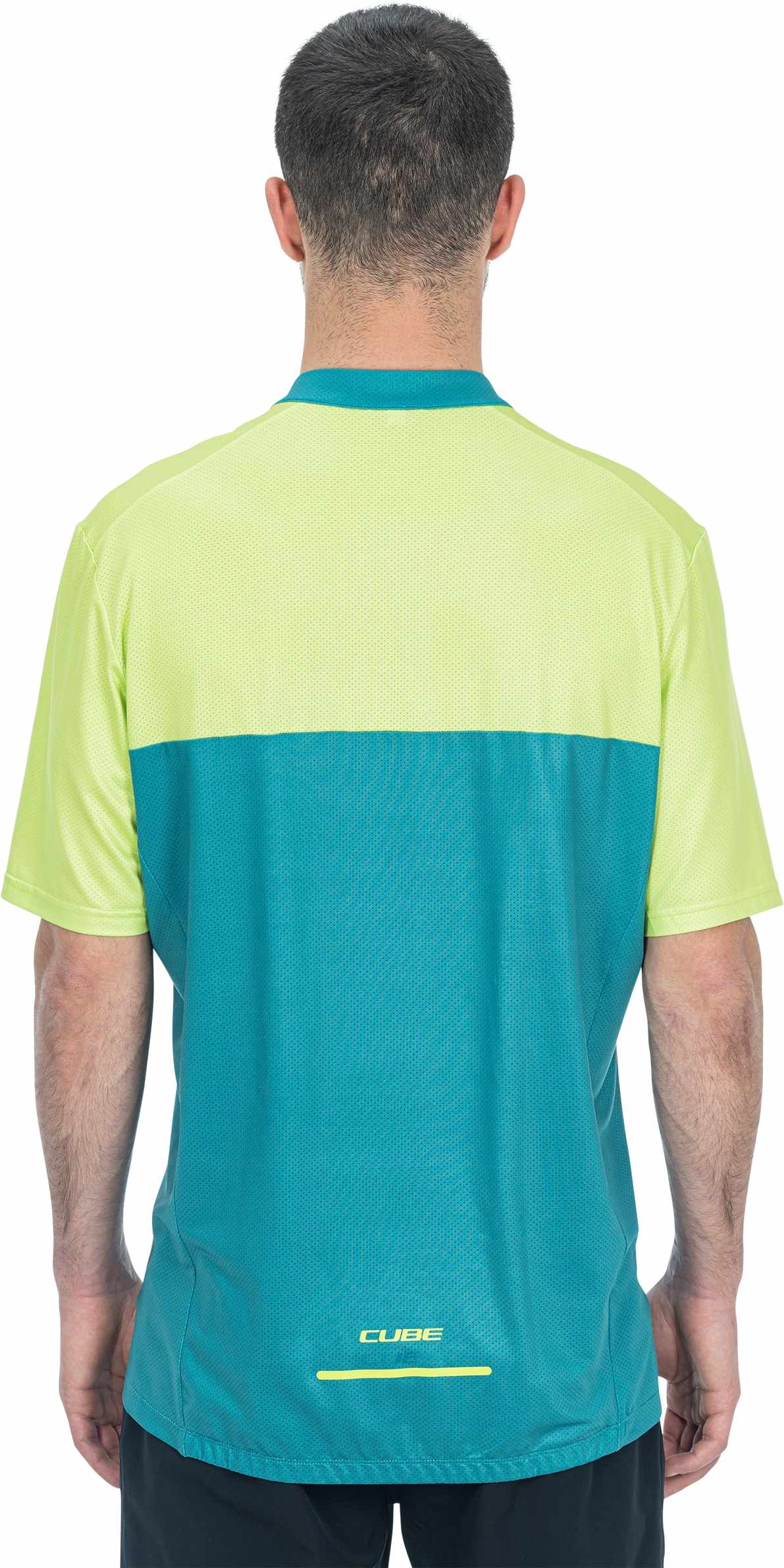 CUBE Atx Jersey Half Zip Cmpt S/S Green/Lime - Image 2
