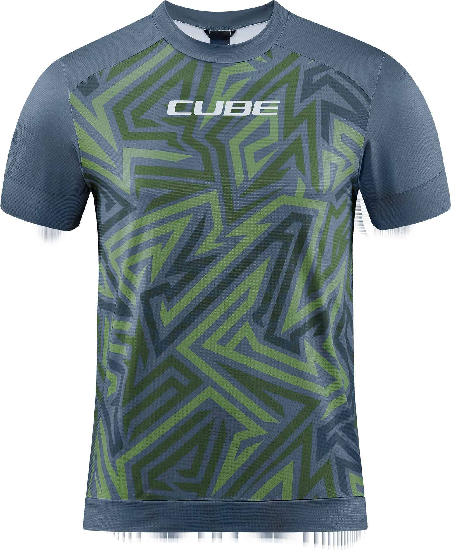 CUBE Atx Round Neck Jersey Tm S/S Olive/Grey - Image 4