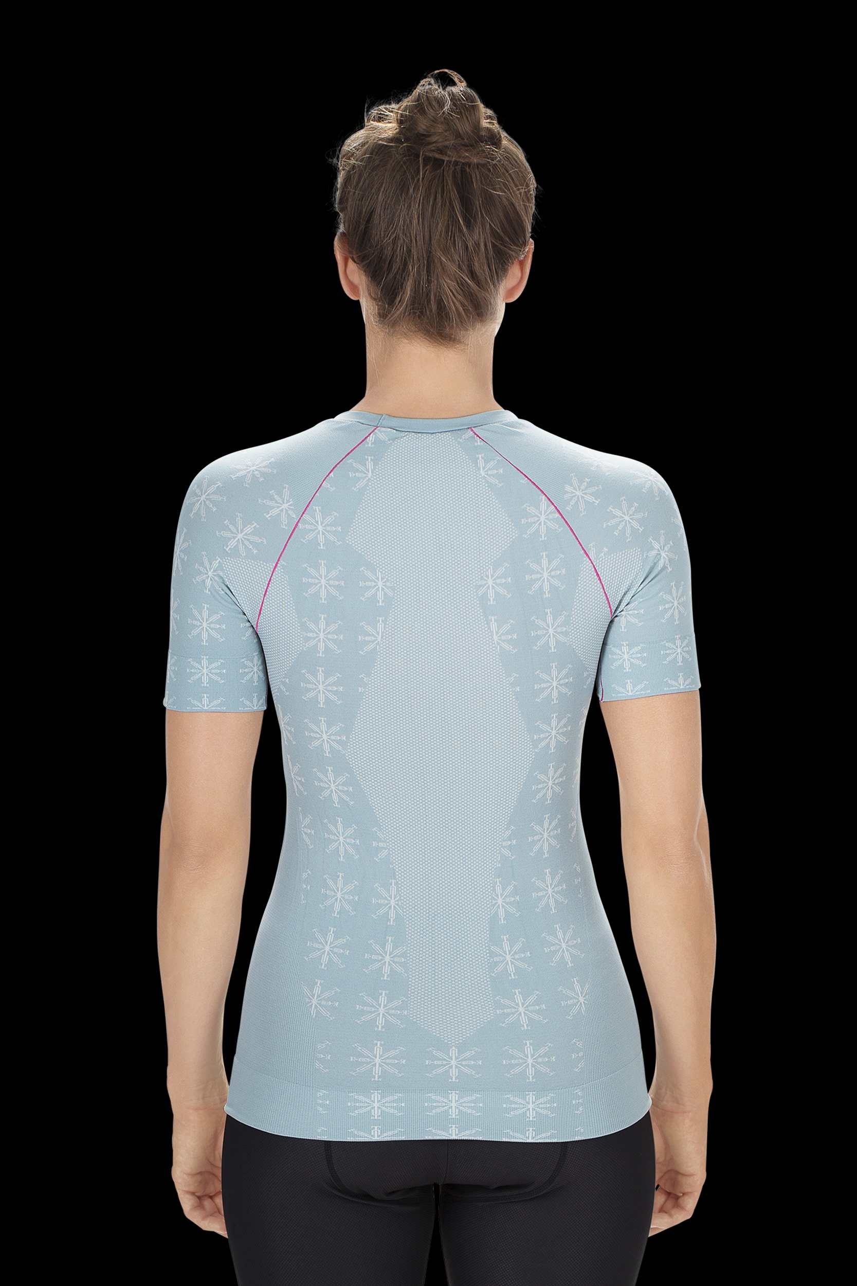 CUBE Baselayer WS Race Be Cool S/S Grey/Pink - Image 2
