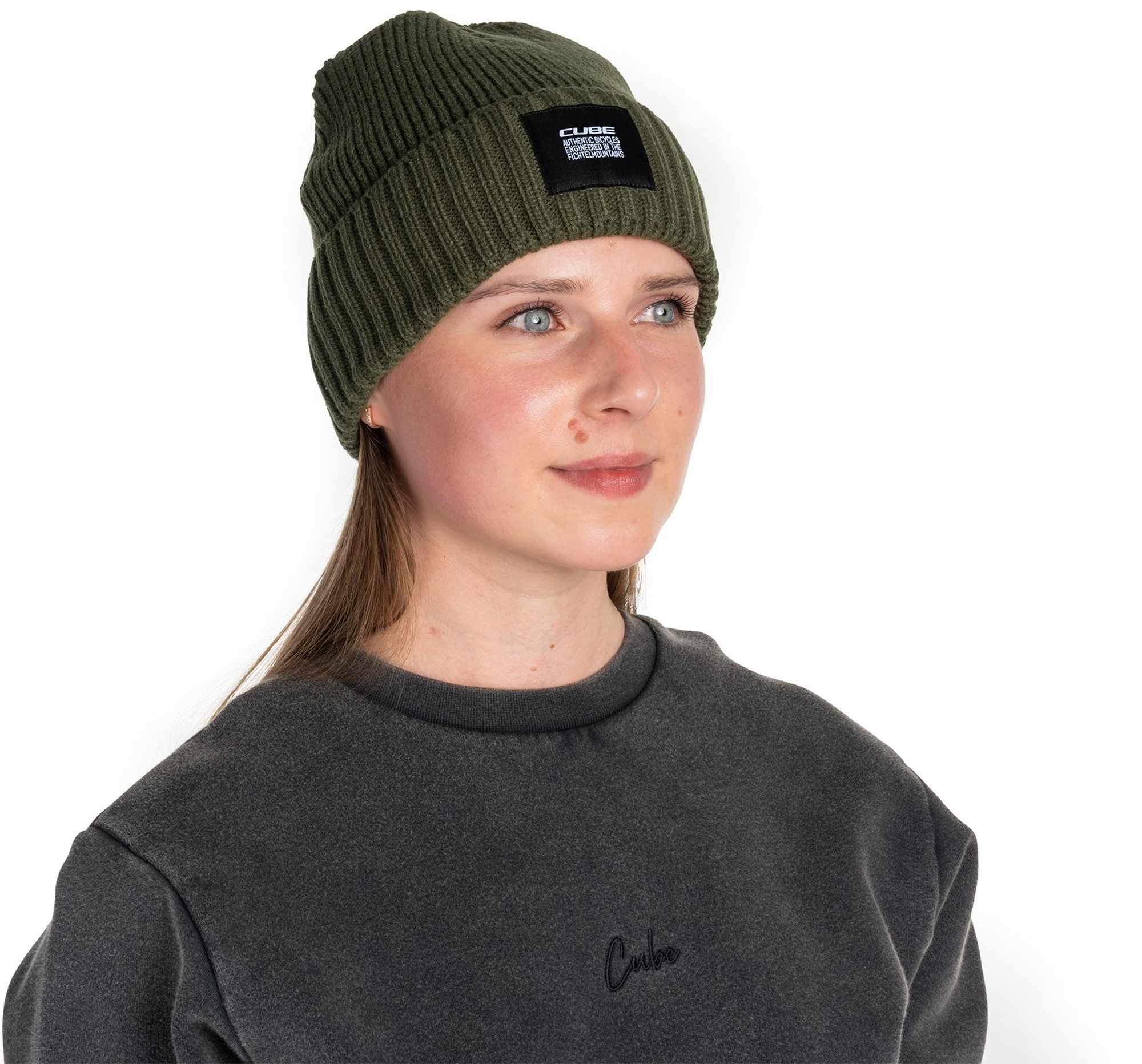 CUBE BEANIE OLIVE ONESIZE - Image 6
