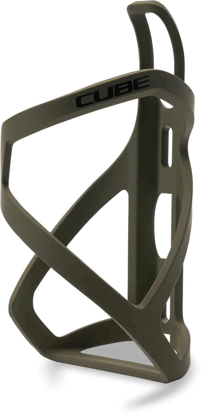 CUBE BOTTLE CAGE HPP LEFT-HAND SIDECAGE MAT OLIVE/GLOS BLACK