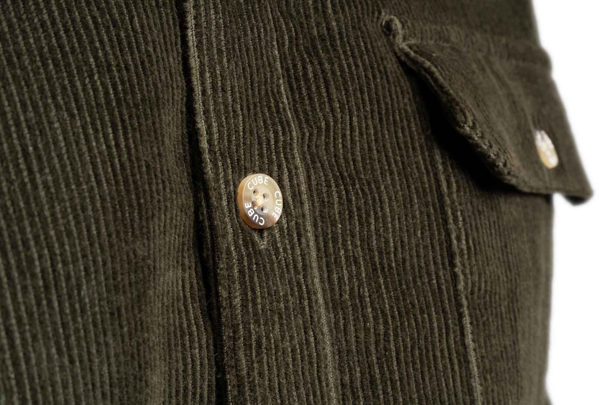 CUBE CORD OVERSHIRT OLIVE M - Image 3