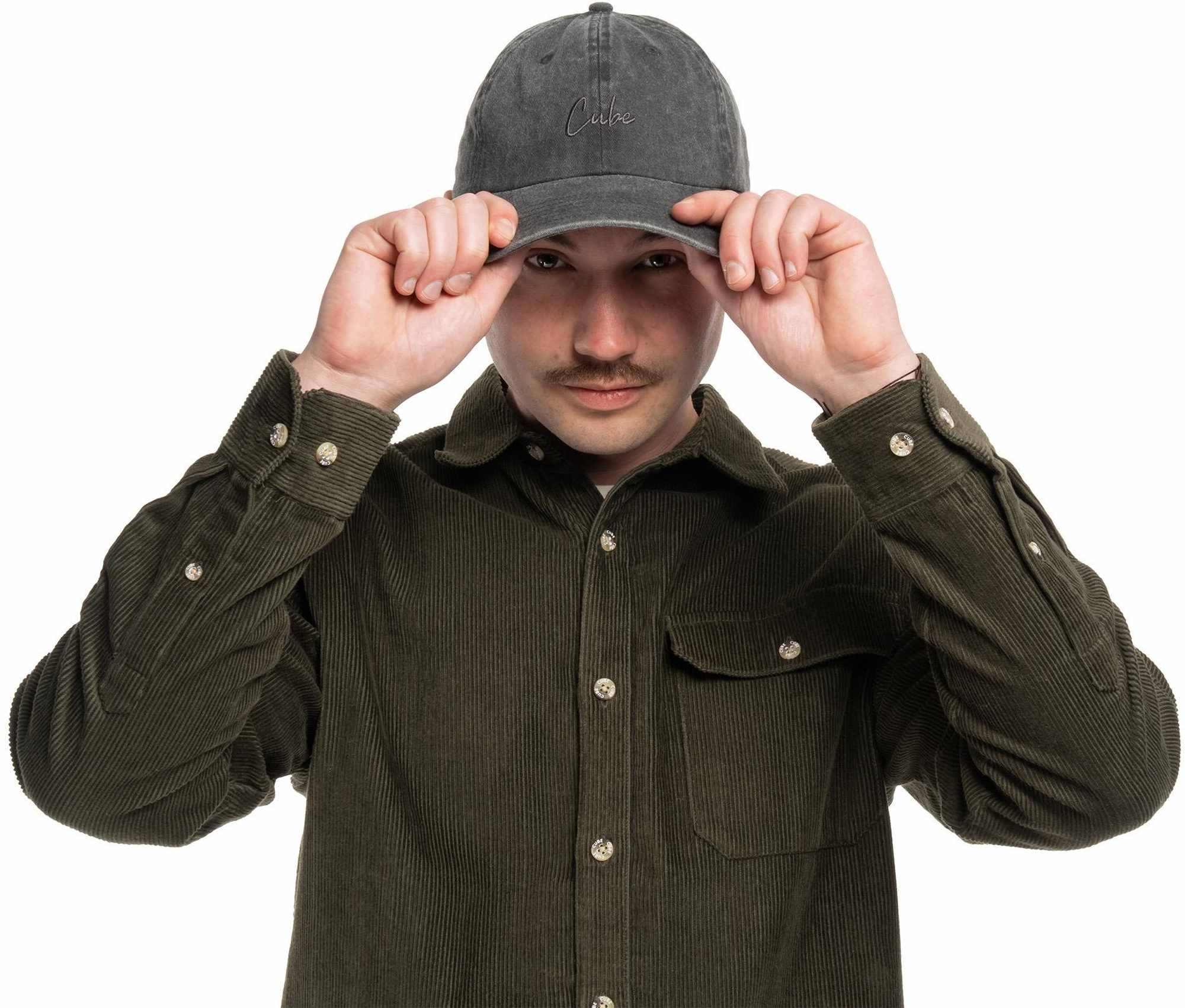 CUBE CORD OVERSHIRT OLIVE M - Image 4