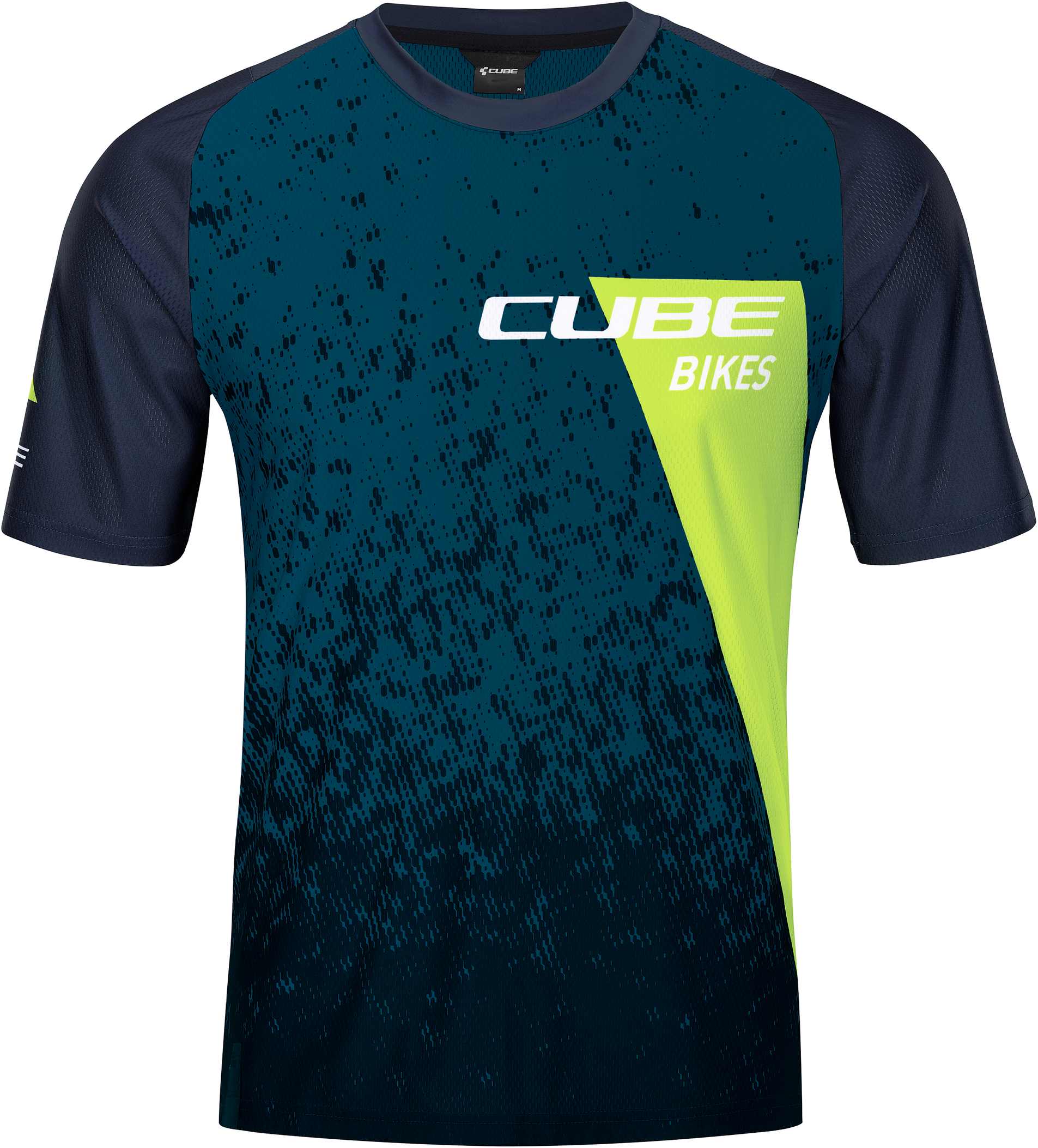 CUBE Edge Round Neck Jersey S/S Blue/Lime - Image 5