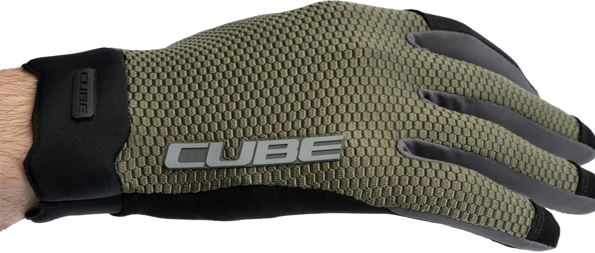 CUBE GLOVES GRAVITY LONG FINGER TM OLIVE/GREY XS (6) - Image 4