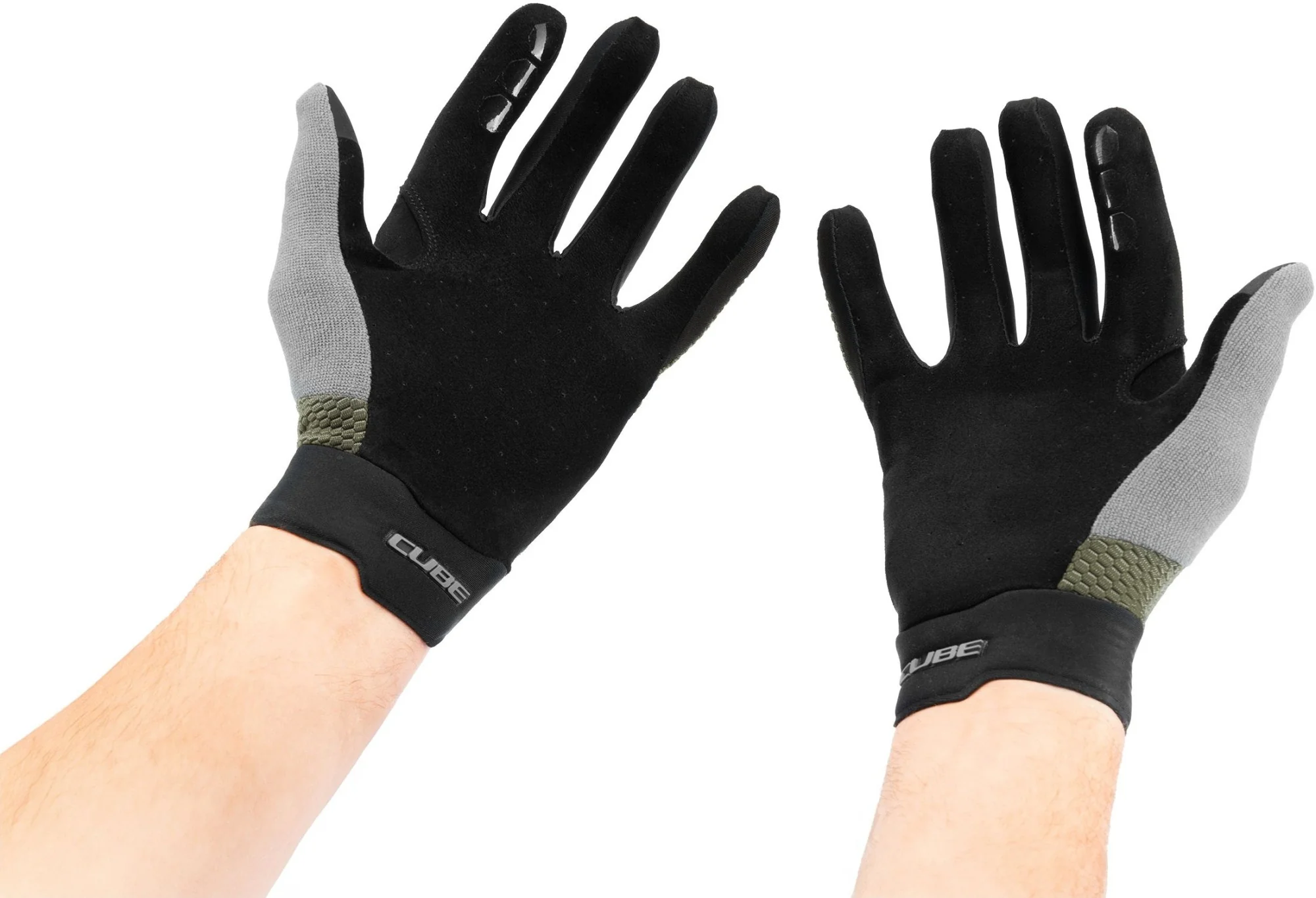 CUBE GLOVES GRAVITY LONG FINGER TM OLIVE/GREY XS (6) - Image 6