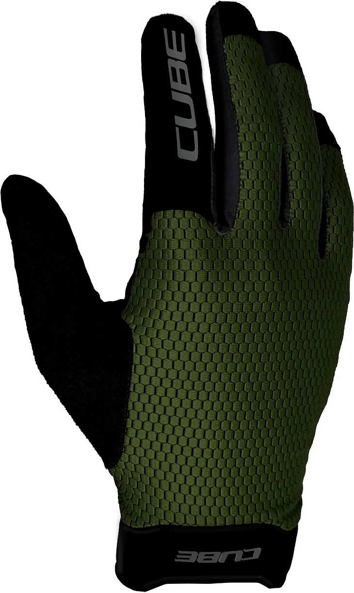 Cube Gloves Gravity Long Finger Tm Olive/Grey