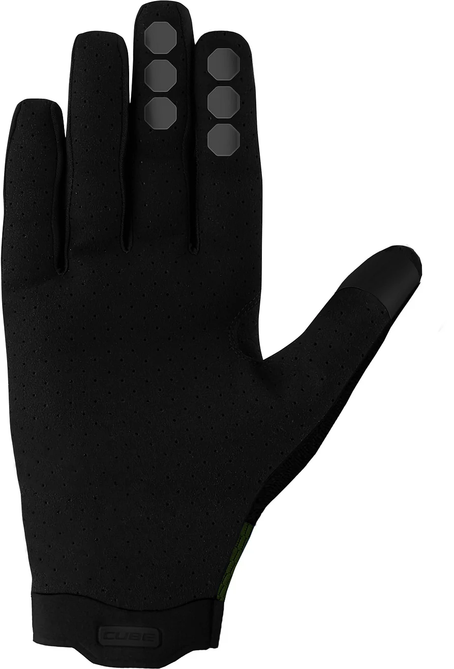 Cube Gloves Gravity Long Finger Tm Olive/Grey - Image 2