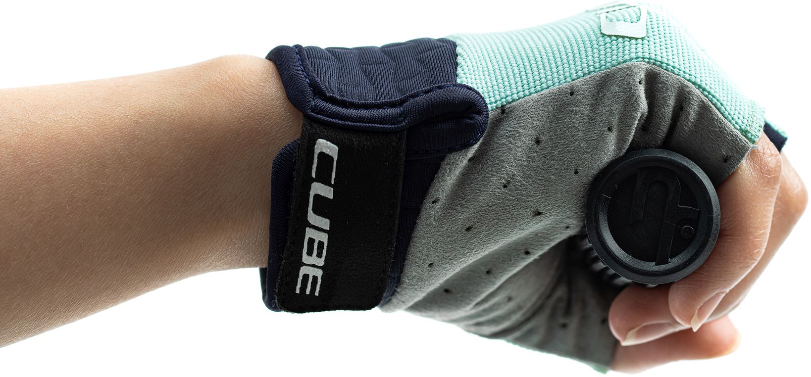CUBE Gloves Perform. Junior Short Finger Blue/Mint - Image 5