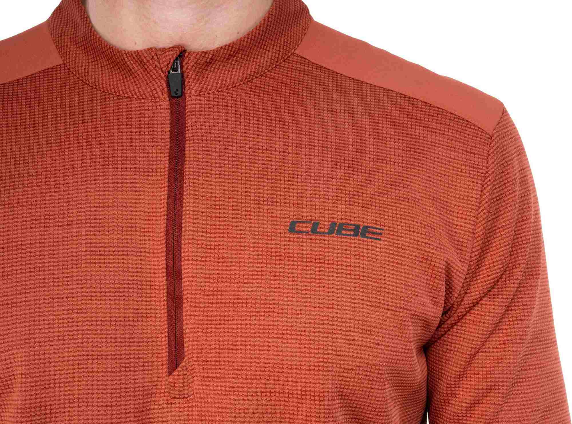 CUBE JERSEY HALF ZIP CMPT S/S RED XS - Image 6