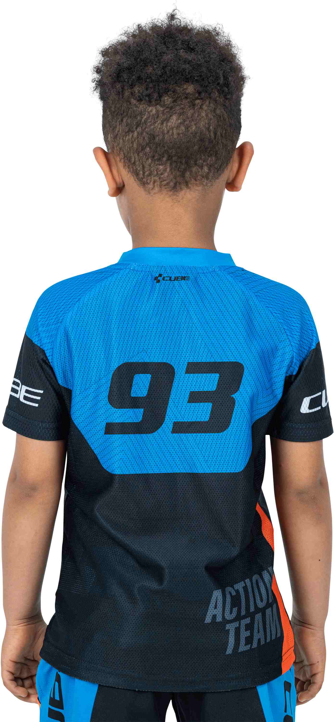CUBE Junior Jersey S/S X Actionteam Black/Blue - Image 2