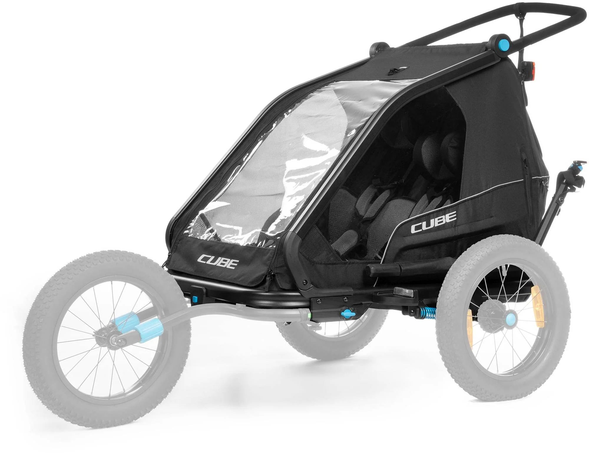 CUBE Kids Trailer Double Cmpt Black - Image 11