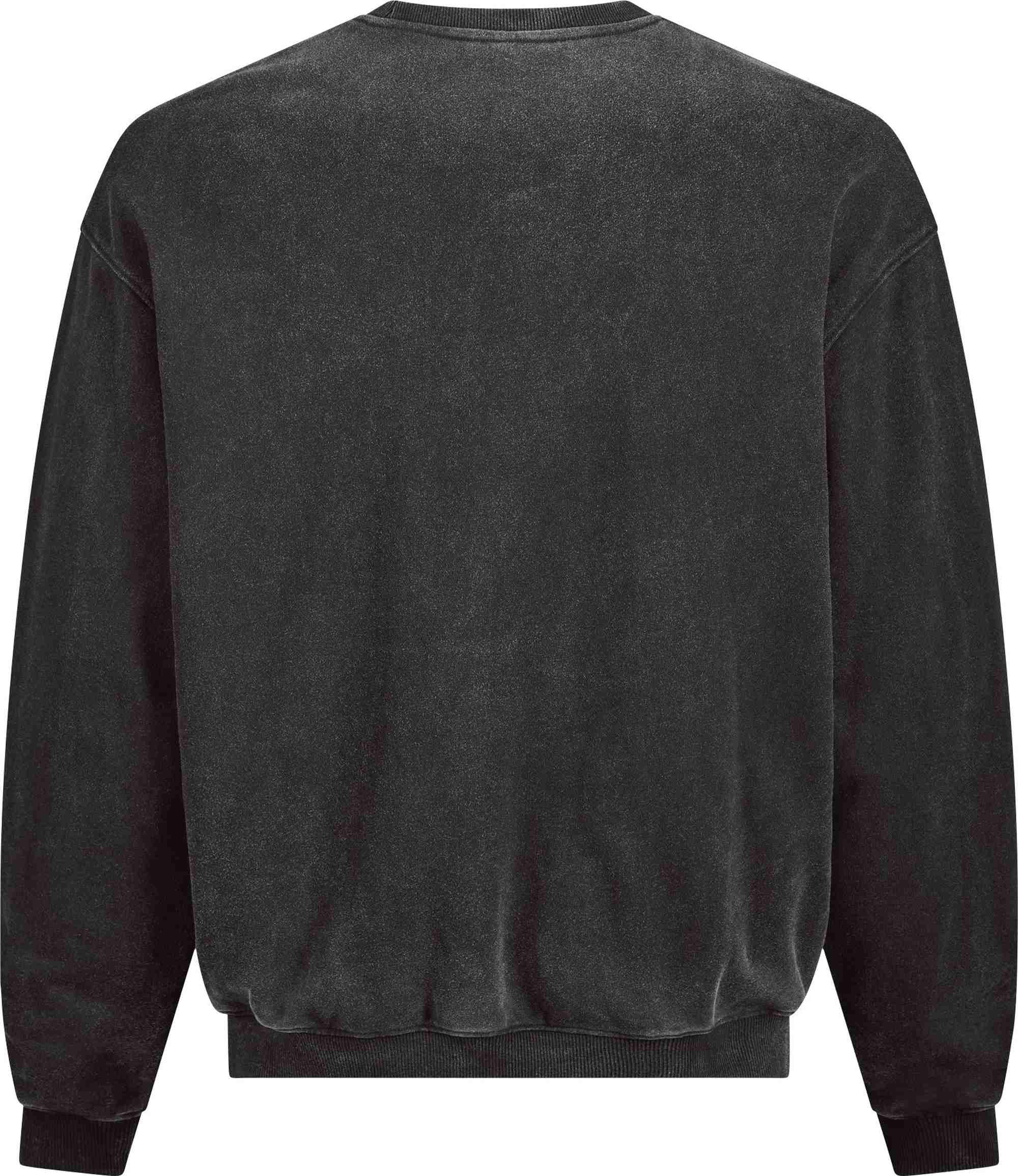 CUBE ORGANIC SWEATER SCRIPT GTY FIT WASHED GREY - Image 2