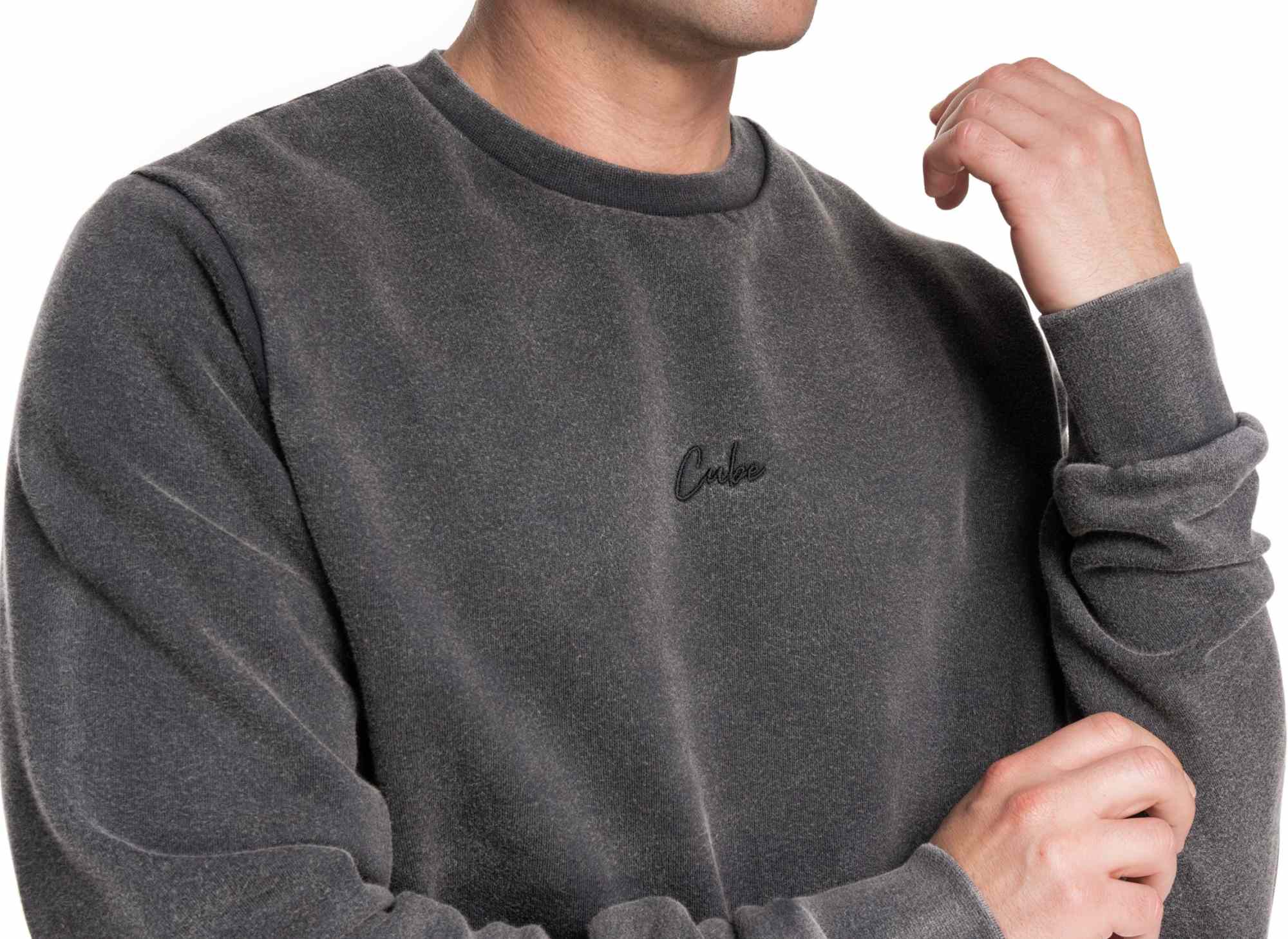 CUBE ORGANIC SWEATER WASHED GREY XS - Image 4