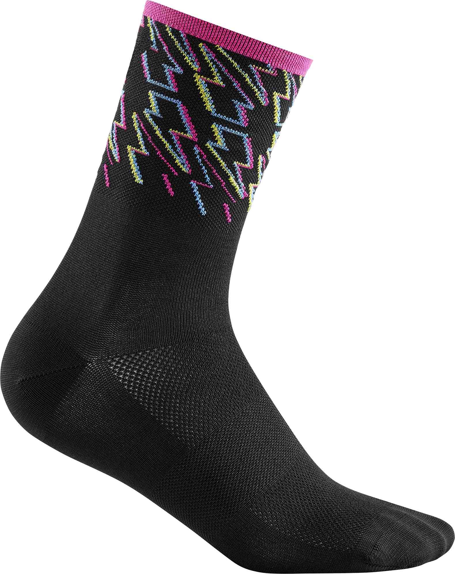 CUBE Socks High Cut Blackline Black/Blue/Pink - Image 2