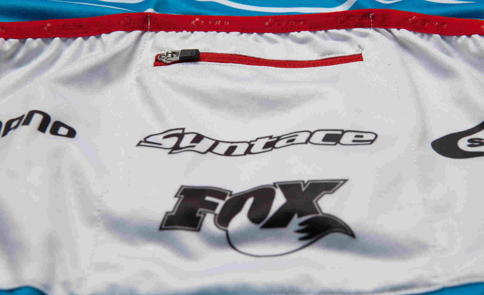 CUBE Teamline Jersey L/S White/Blue/Red - Image 3