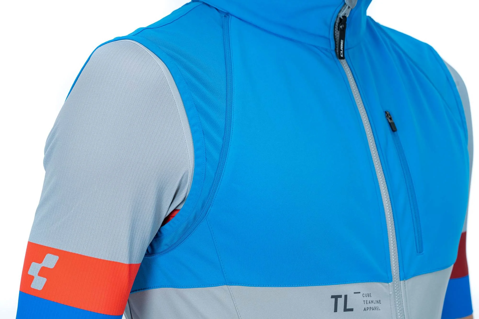 CUBE Teamline Multifunctional Jacket Blue/Grey - Image 6