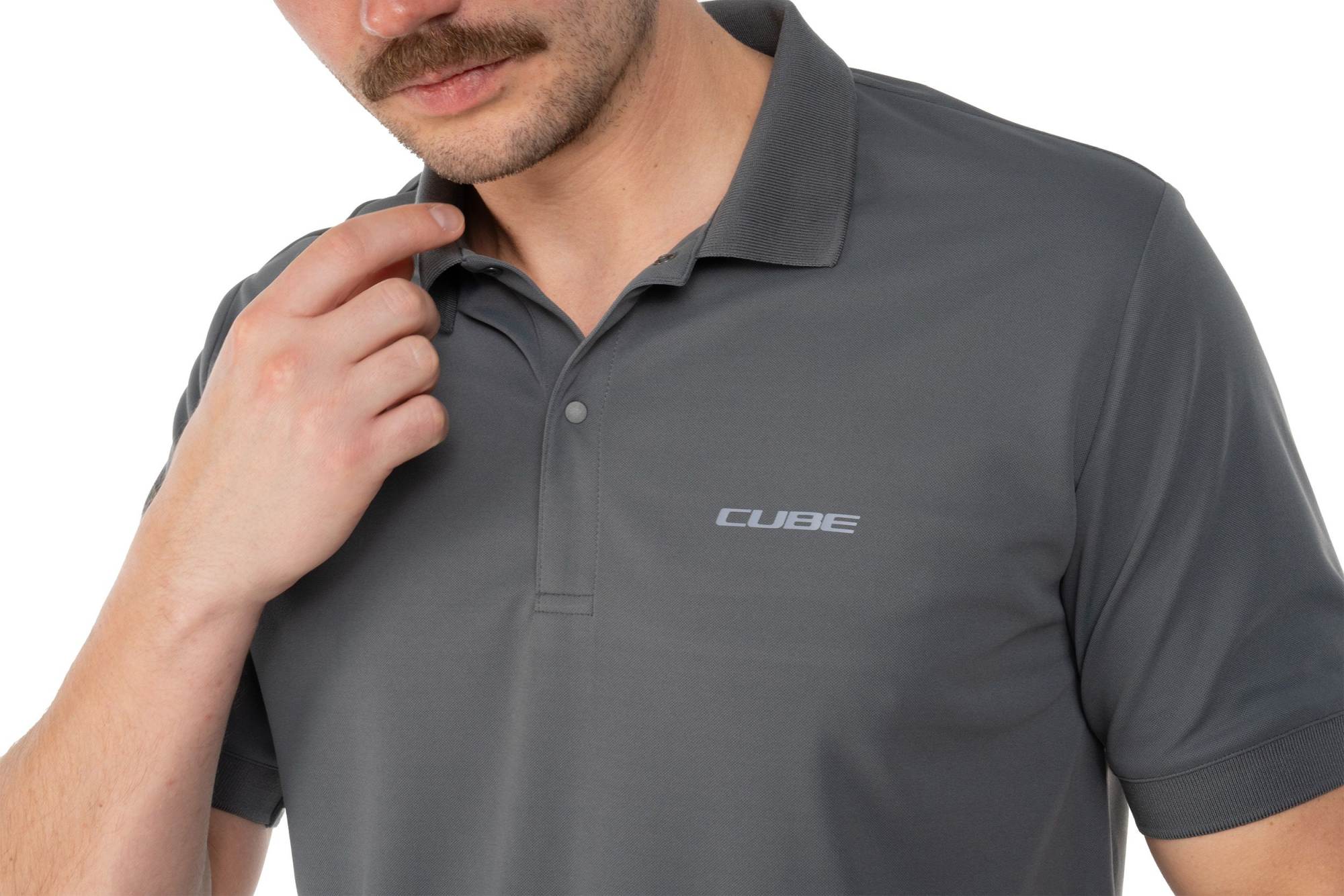 CUBE TECH POLO SHIRT DARK GREY - Image 5