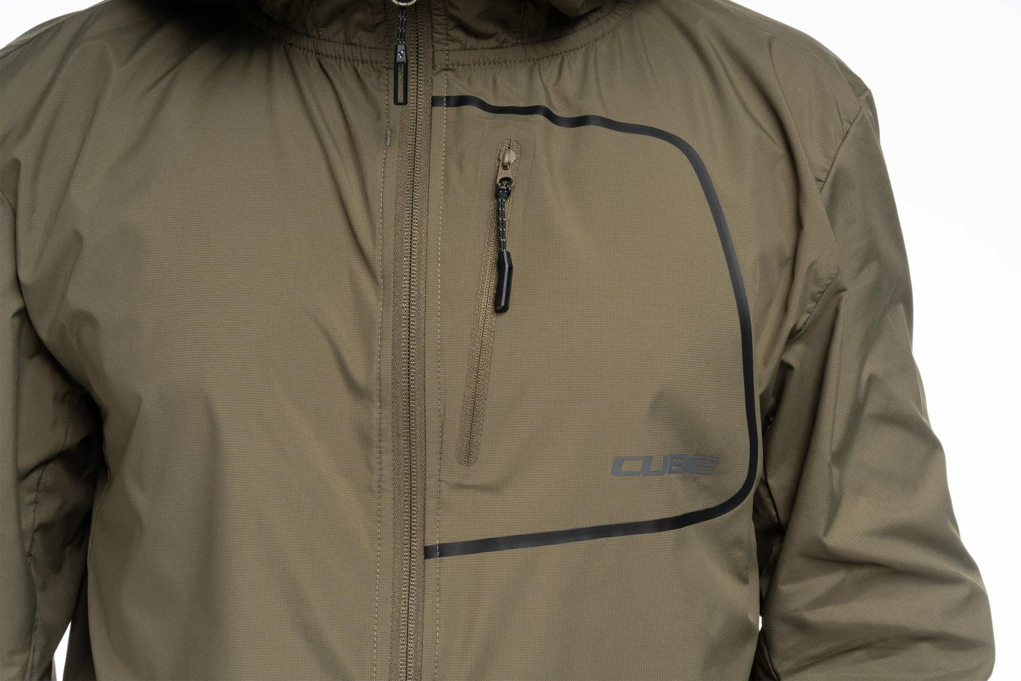 CUBE WIND JACKET OLIVE XS - Image 7